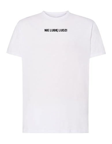 t-shirt nie lubię ludzi biały.png