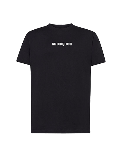t-shirt nie lubię ludzi czarny.png